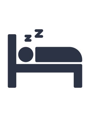 uyuyan düz simge, vektör illüstrasyonu