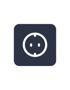 Elektrik soketi simgesi. vektör illüstrasyonu