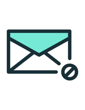 Sohbet mesajı bildiriminin basit vektör simgesi, e- posta düğmesi