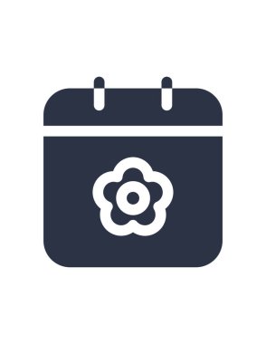 Takvim simgesinin vektör illüstrasyonu 