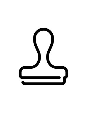 beyaz arkaplanda izole edilmiş siyah biçiminde pul simgesi.