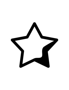 yıldız simgesi vektör illüstrasyonu