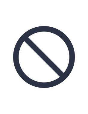 Yasaklama simgesinin vektör illüstrasyonu