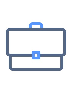 iş çantası illüstrasyonu, vektör simgesi 