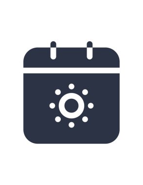 Takvim simgesinin vektör illüstrasyonu 