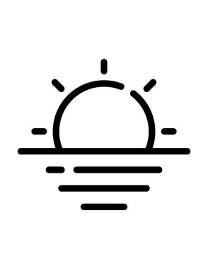 Güneş ikonu. vektör illüstrasyonu