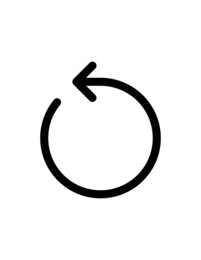 Okun vektör çizimi, güncelleme, tazeleme, yeniden yükleme, yeniden oynatma, sıfırlama