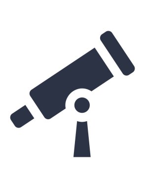 teleskop, gözlem, astronomi, astroloji, vektör simgesi