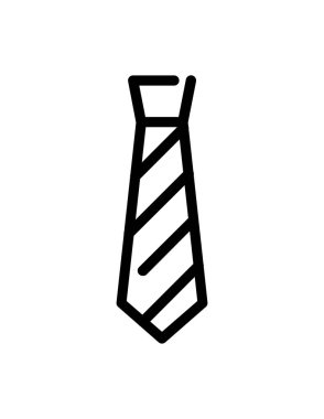 Kravat simgesi testi için vektör illüstrasyonu