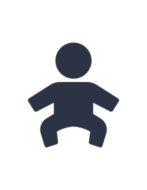 Yürüyen çocuk beyaz arka planda izole edilmiş. vektör illüstrasyonu