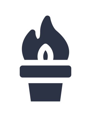 Meşale simgesinin vektör illüstrasyonu