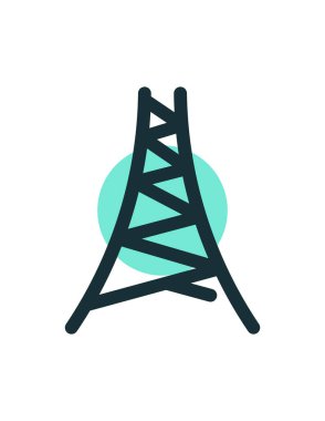 Kule, sinyal ve radyonun vektör çizimi