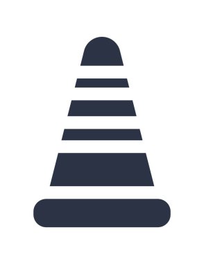 Trafik konisi simgesi. vektör illüstrasyonu