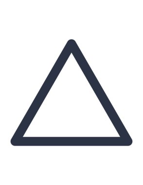 Üçgen işareti simgesi. yön sembolü. vektör illüstrasyonu