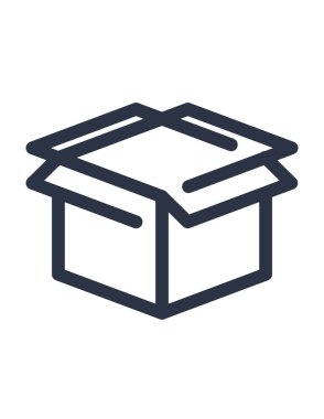 Kutunun vektör illüstrasyonu, izleme 