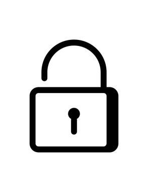 Asma kilit simgesinin vektör illüstrasyonu 