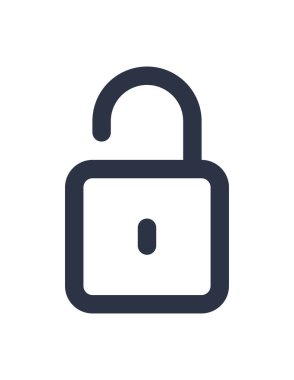 Asma kilit simgesinin vektör illüstrasyonu 