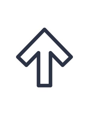 Yukarı, yükleme, ok, yol bulma vektör illüstrasyonu