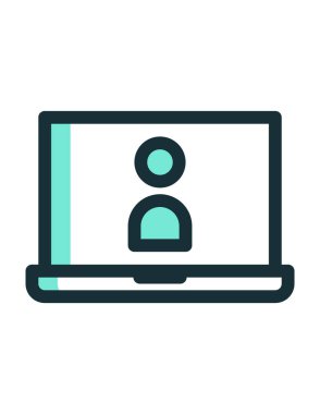 dizüstü bilgisayar simgesi vektör çizimi