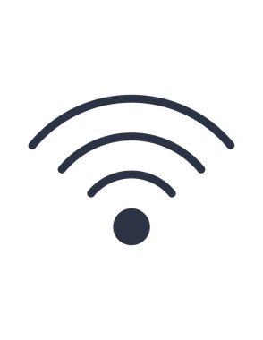 Wi-Fi, Wi-Fi, Tesis, sıcak nokta, sinyal ve internetin basit vektör simgesi