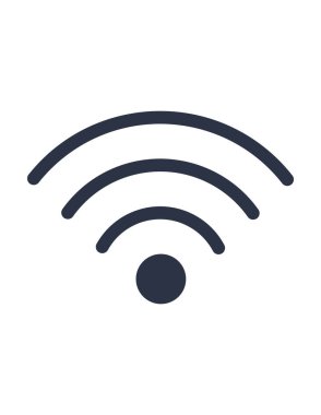 Wifi, wifi, internet, sinyal ve ağın basit vektör simgesi