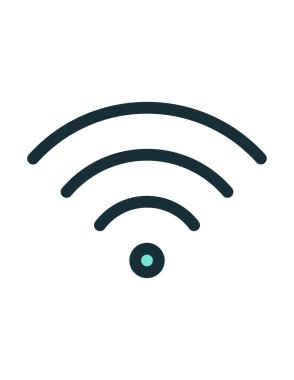 Wi-Fi, sinyal, ağ ve internetin basit vektör simgesi