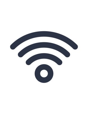 Wi-Fi, sinyal ve internetin basit vektör simgesi