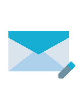 Sohbet mesajı bildiriminin basit vektör simgesi, e- posta düğmesi