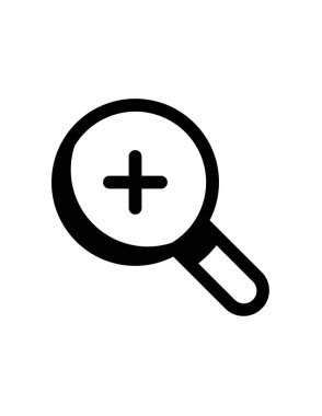 Büyüteç cam vektör simgesi, yakınlaştır