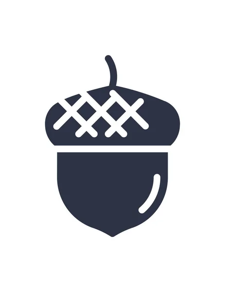 Meşe palamudu ikonu. vektör illüstrasyonu