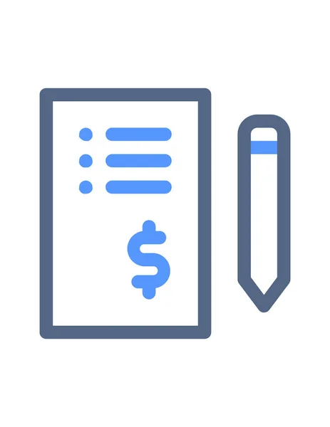  Bütçe simgesi vektör illüstrasyonu