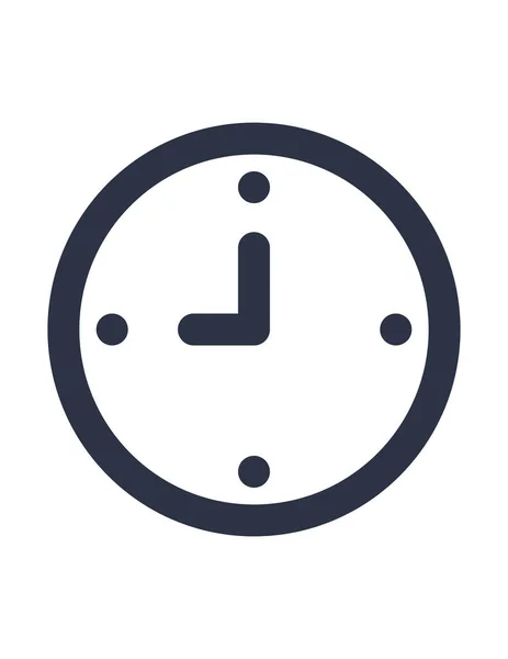 Vector Illustration Alarm Clock Time Icon — Stock Vector