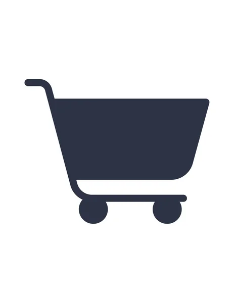 Vector Illustration Cart Trolley Shopping Icon — Stock Vector