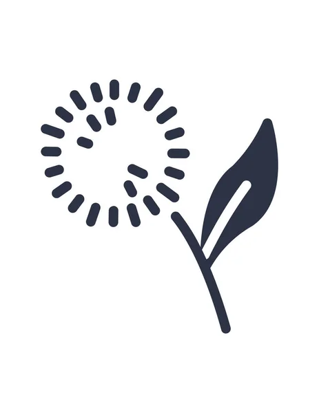 Karahindiba simgesi vektör illüstrasyonu