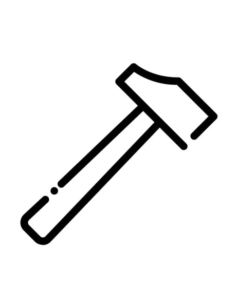 Vektor Illustration Des Hammer Symbols — Stockvektor