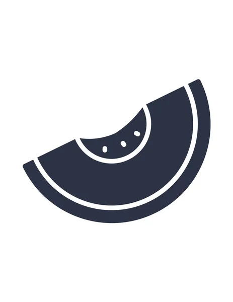 Vector Illustration Melon Fruit Icon — Archivo Imágenes Vectoriales