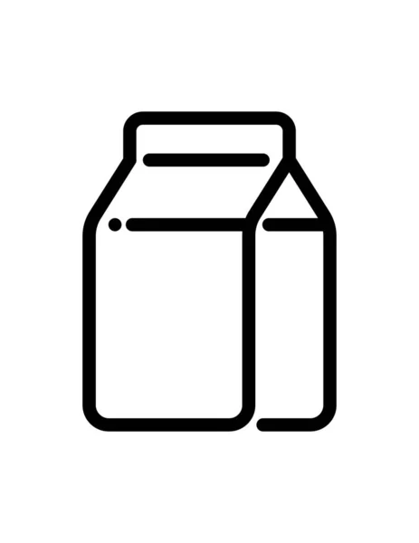 Vector Milk Box Carton Icon — 图库矢量图片