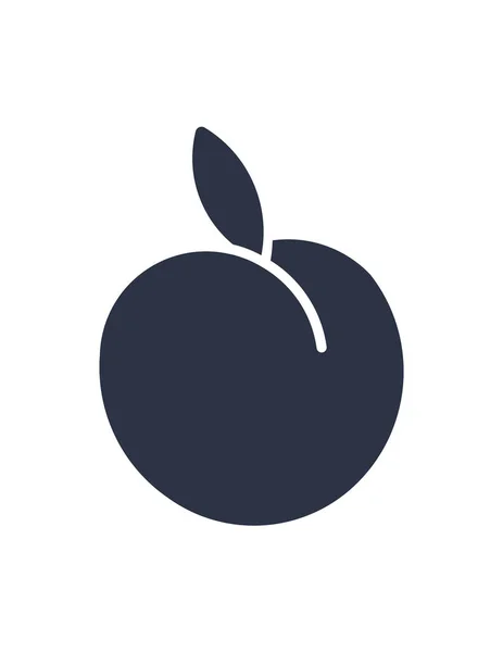 şeftali simgesi vektör illüstrasyonu