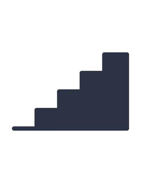 Beyaz arkaplanda izole edilmiş merdiven simgesi