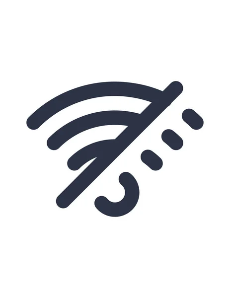 Einfaches Vektor Symbol Von Wifi Wifi Aus Deaktivieren — Stockvektor