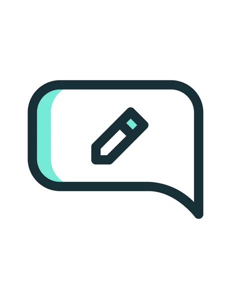 Sohbet mesajı bildiriminin basit vektör simgesi, e- posta düğmesi