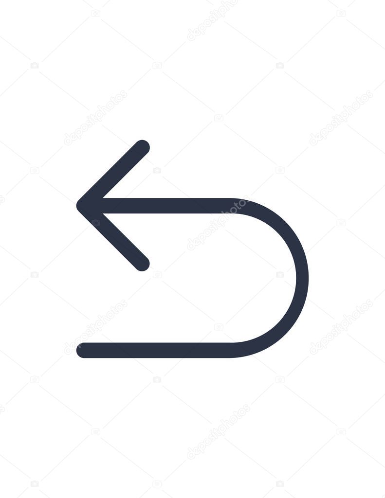 arrow line vector icon.