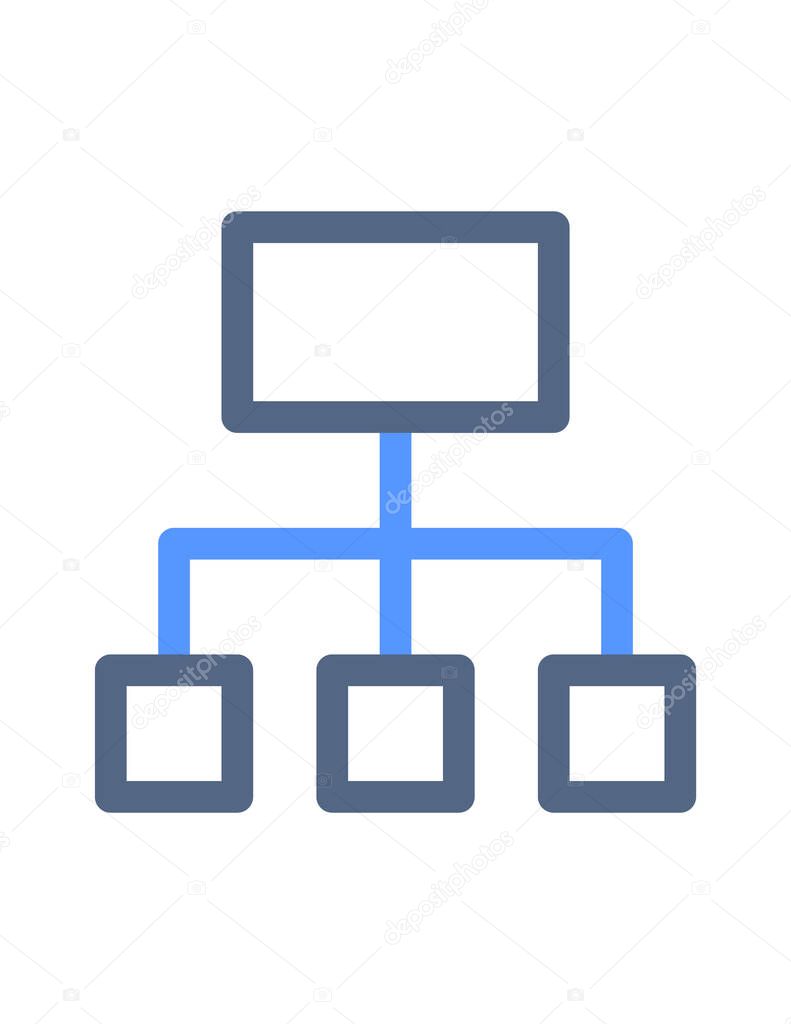 network icon, vector illustration. flat design style