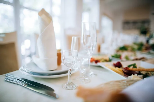 Magnifiquement Décoré Table Banquet Restauration — Photo