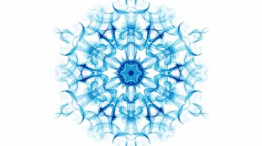 Mandala hava enerji, nefes, Fraktal desen beyaz arka plan üzerinde ritim ile canlı mandala