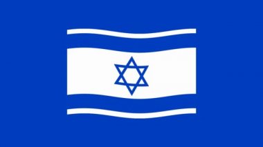 İsrail bayrağı od lacivert arkaplan, bilgisayar 3d animasyon, görüntüleme
