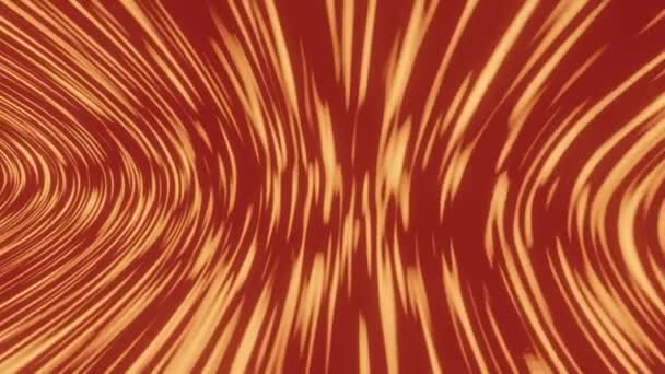 Passage à travers l'espace plasma, fond vidéo abstrait en rouge et orange. Contexte abstrait de la science-fiction, — Video