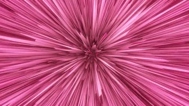 Pink flower macro, fantasy flower moving and rotating, abstract wedding background, romantic color, symbole of love, 3d render — Stock Video