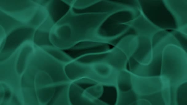 Καπνός αλλάζει χρώματα από μπλε σε πράσινο σε μαύρο φόντο. Αφηρημένη ταινία, κινούμενο φόντο. — Αρχείο Βίντεο