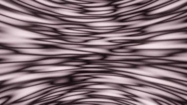 Pembe organik yapı, sağdan sola doğru yavaşça hareket eden buruşuk bir bezi andırıyor. Üç boyutlu soyut bir arka plan.